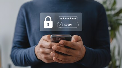 Cybersecurity protects login and secure internet access, Businessman secure data on laptop with encryption and network protection. Secure login and digital privacy, Business confidentiality,