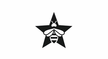 Bee in a Star Shape Logo.