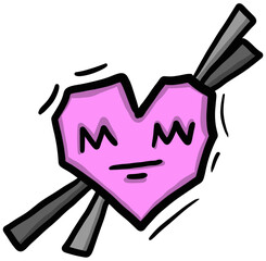 Abstract doodle hart