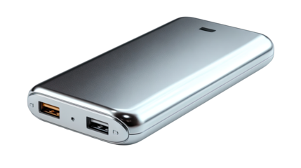 Silver portable battery charger