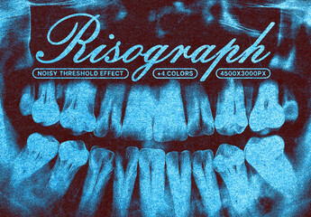 Noise Risoprint Photo Effect Mockup