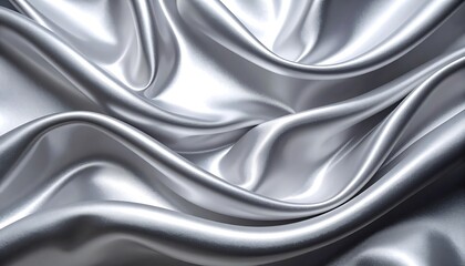 Smooth, elegant silver fabric folds