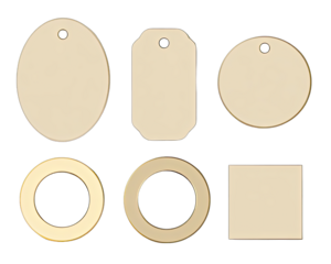 Various blank tag shapes