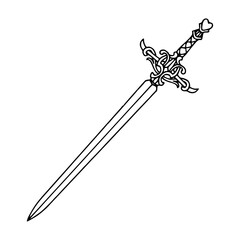 royal fantasy weapon outline