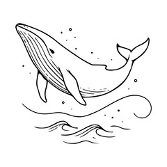 nautical and marine life outline art