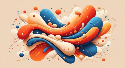 Colorful Abstract Liquid Shapes Design.