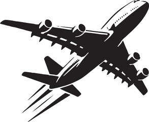 Minimalist Plane Silhouette  vector  
