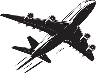 Minimalist Plane Silhouette  vector  