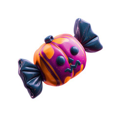 Halloween Candy Pumpkin 3D Render.