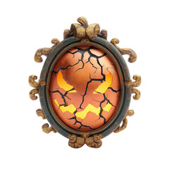 Halloween Jackolantern Cracked Frame.