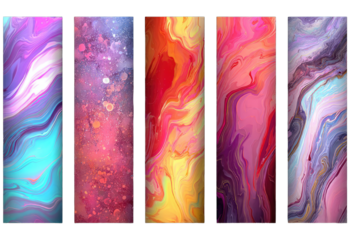 Abstract fluid art panels