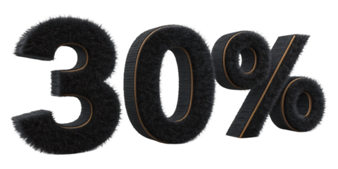 Fluffy Thirty Percent Discount Advertisement Concept