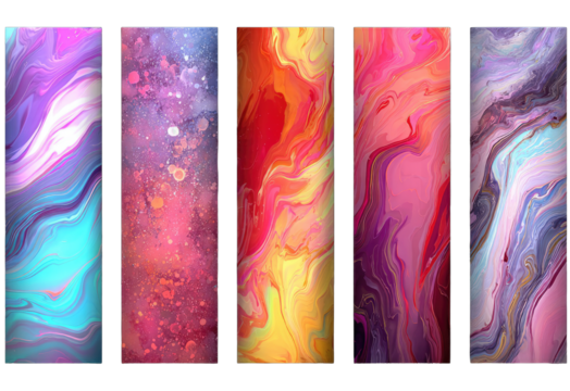 Abstract fluid art panels