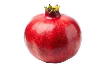 Ripe red pomegranate isolated healthy fruit food ingredient nutrition natural isolated on transparent background