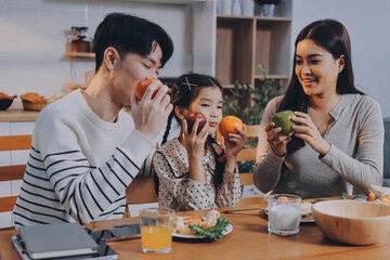 Family spends their free time together
