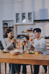 Family spends their free time together