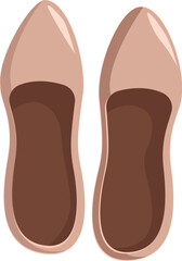 Top view of elegant beige women's shoes, perfect for fashion and retail projects