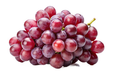 Fototapeta premium Fresh red grapes isolated on transparent background vibrant healthy fruit photography isolated on transparent background