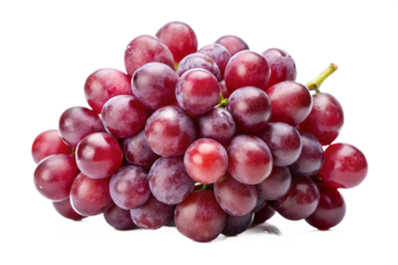 Fresh red grapes isolated on transparent background vibrant healthy fruit photography isolated on transparent background