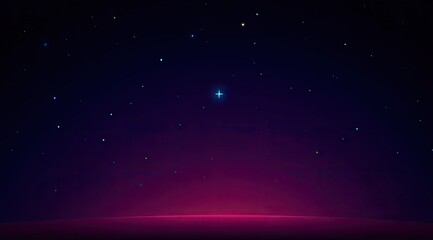 Deep space with a vibrant, glowing horizon