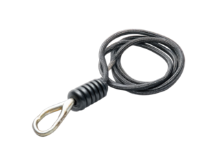 Close-up of a coiled safety cord