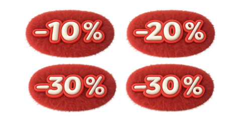 Furry promotional sale discount percentage signs