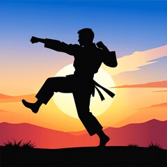 Taekwondo is a Korean martial art focusing on powerful kicks, discipline, self-defense, and combat techniques.