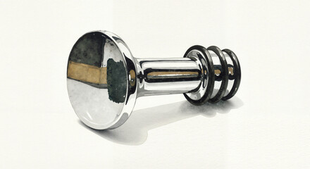 Metal champagne stopper on a white background  