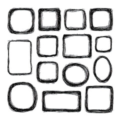 Abstract graphic design of various frames