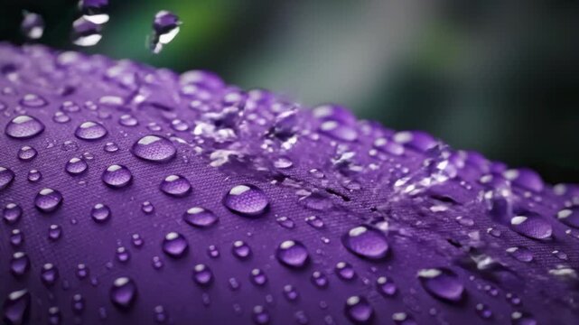 Raindrops Racing on Water-Repellent Jacket Surface
