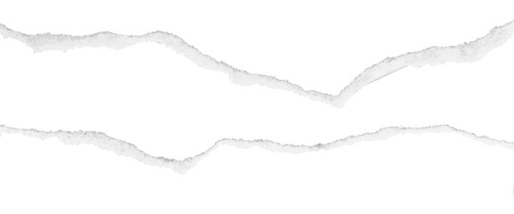 torn or ripped paper edges isolated on transparent png background,set of realistic torn paper edges