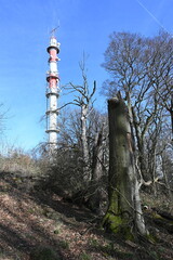 Sendemast auf dem Melibocus im Odenwald
