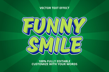 funny smile editable text effect for kids
