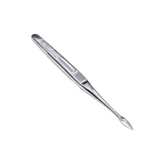 Fototapeta premium Professional Stainless Steel Curette Dental Tool Isolated on Black Background