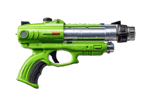 Lime green, futuristic blaster