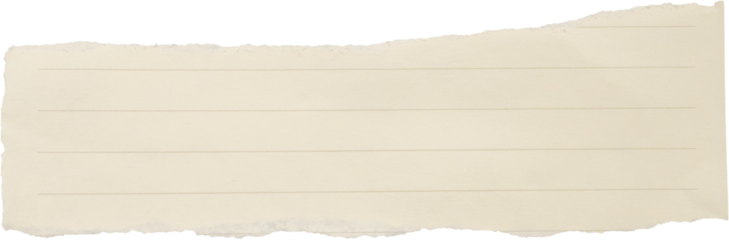 piece of lined paper tear isolated on white background