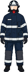 Firefighter uniform illustration ready for duty vector