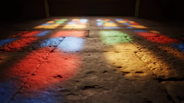 Stained Glass Sun Patches with Solemn Joy and Ceremony