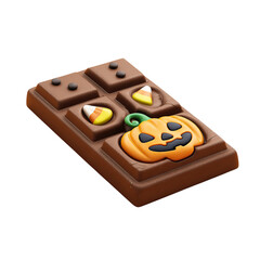 Halloween Chocolate Bar Candy Treat 3D Render.