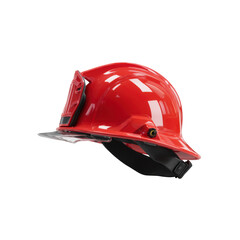 Red Firefighter Helmet with Faceshield - Safety Equipment