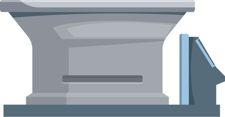 Self checkout counter featuring integrated scale and card reader, providing a convenient and efficient shopping experience