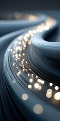Abstract Fiber Optic Lights Swirling Data Stream Visual