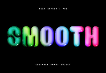 Smooth Shiny Plastic Text Effect