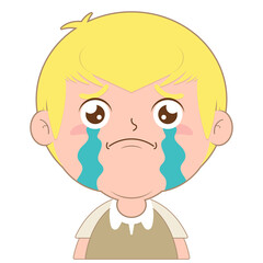 boy crying face cartoon cute