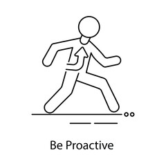 Be Proactive Icon. Vector Design