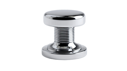 Polished chrome metal knob