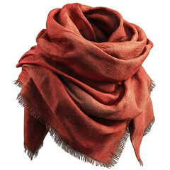 Russet shawl, draped, textured fabric