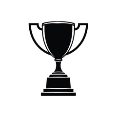 Classic championship trophy vector icon symbol of victory achievement and success silhouette