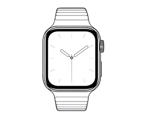 Simple white watch graphic