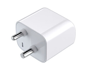 White rectangular charging adapter